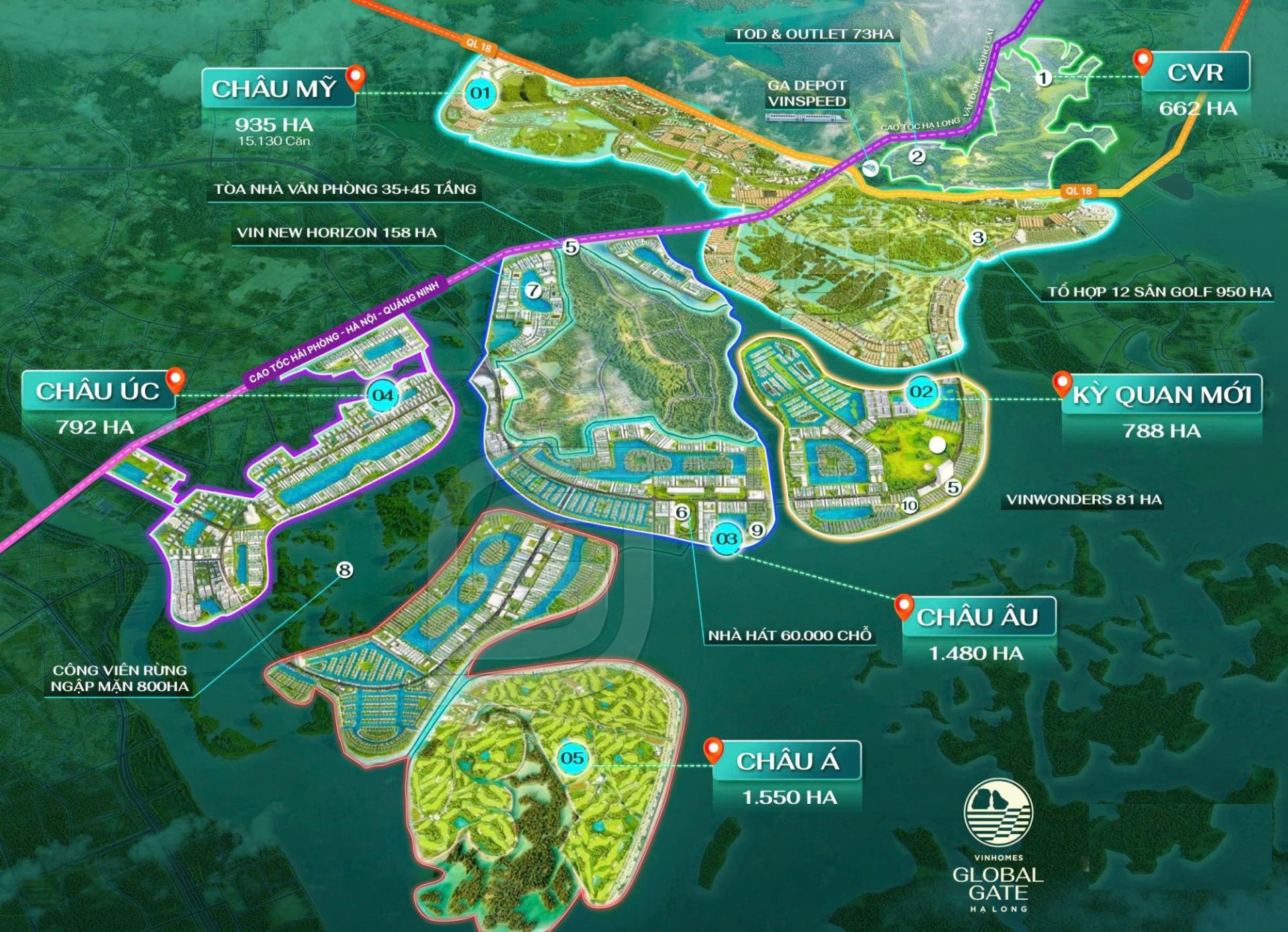 Quy hoạch chung Vinhomes Globals Gate Hạ Long